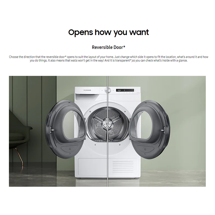 Samsung Dryer Front Loading 8 KG - DV80T5220TT 